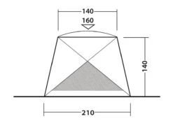 Outwell Beach Shelter Compton (2023) -Outlet Camping Store 111230 beach shelter compton drawing other4