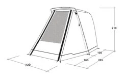 Outwell Sandcrest S Awning -Outlet Camping Store 111241 sandcrest s drawing perspective2