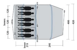 Outwell Starhill 6A Air Tent (2023) -Outlet Camping Store 111304 starhill 6a drawing floorplan3