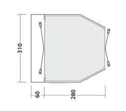 Easy Camp Shamrock Awning (180 - 205cm) -Outlet Camping Store 120398 shamrock drawing floorplan3