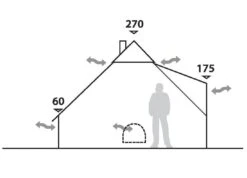 Robens Klondike Tipi Tent (2023) -Outlet Camping Store 130083 klondike drawing elevation 3967