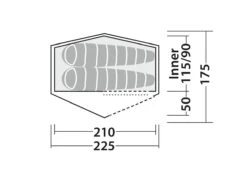 Robens Starlight 2 Tent (2022) -Outlet Camping Store 130259 starlight 2 drawing floorplan3
