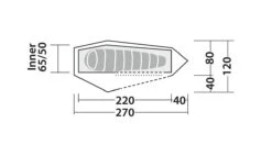 Robens Arrow Head 1 Tent (2023) -Outlet Camping Store 130272 arrow head drawing floorplan3 1