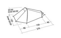 Robens Arrow Head 1 Tent (2023) -Outlet Camping Store 130272 arrow head drawing perspective2 1