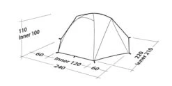 Robens Boulder 2 Tent (2023) -Outlet Camping Store 130273 boulder 2 drawing perspective2 1