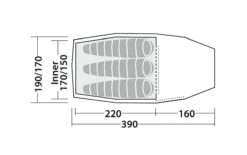 Robens Pioneer 3EX Tent (2022) -Outlet Camping Store 130275 pioneer 3ex drawing floorplan3
