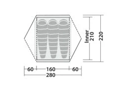 Robens Boulder 3 Tent (2023) -Outlet Camping Store 130290 boulder 3 drawing floorplan3