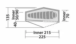 Robens Chaser 1 Tent (2022) -Outlet Camping Store 130315 chaser 1 drawing floorplan25