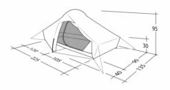 Robens Chaser 1 Tent (2022) -Outlet Camping Store 130315 chaser 1 drawing perspective24