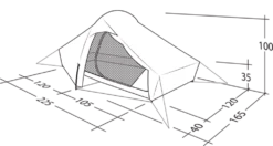 Robens Chaser 2 Tent (2023) -Outlet Camping Store 130316 chaser 2 drawing perspective2