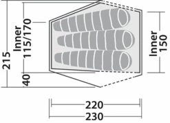 Robens Chaser 3XE Tent (2022) -Outlet Camping Store 130317 chaser 3xe drawing floorplan3