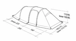 Robens Nordic Lynx 3 Tent (2023) -Outlet Camping Store 130323 nordic lynx 3 drawing perspective2