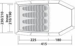 Robens Nordic Lynx 4 Tent (2022) -Outlet Camping Store 130324 nordic lynx 4 drawing floorplan3