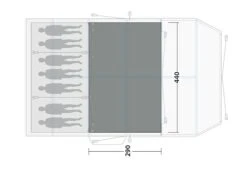 Outwell Knoxville 7SA Flat Woven Carpet -Outlet Camping Store 170938 flat woven carpet knoxville 7sa drawing floorplan2