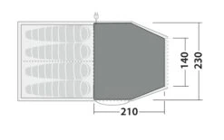 Robens Double Dreamer 4 Fleece Carpet (210*220) -Outlet Camping Store 190062 fleece carpet double dreamer 4 drawing floorplan2
