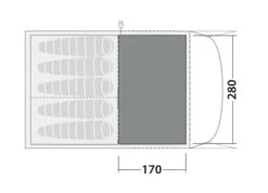 Robens Fleece Carpet Wolf Moon 5XP -Outlet Camping Store 190070 fleece carpet wolf moon 5xp drawing floorplan2