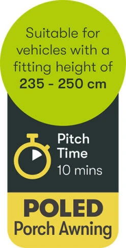 Quest Falcon 220 Poled Porch Caravan Awning (2022) -Outlet Camping Store a3500 9 midsize