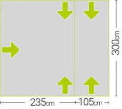 Quest Falcon Air 300 Drive Away Awning Low (180-120cm) (2022) -Outlet Camping Store a3507a 7 midsize 1