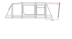 Outdoor Revolution Airedale 5.0s Front Sun Canopy -Outlet Camping Store airedale 5s sun canopy drawing 1