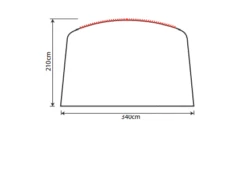 Outdoor Revolution Airedale 5.0s Front Sun Canopy -Outlet Camping Store airedale 5s sun canopy drawing 3