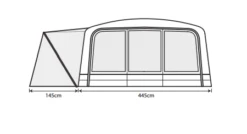 Outdoor Revolution Airedale 7.0SE Tent (2022) -Outlet Camping Store airedale 7se floorplan 3