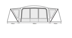 Outdoor Revolution Airedale 9.0DSE Tent (2022) -Outlet Camping Store airedale 9se 2