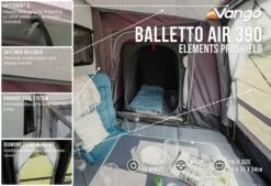 Vango Airbeam Vango Balletto Air 390 Elements ProShield Caravan Awning (2023) -Outlet Camping Store balletto air 390 eps in