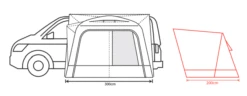 Outdoor Revolution Cayman Air High Awning (255-305cm) -Outlet Camping Store cayman air 3 2