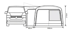 Outdoor Revolution Cayman Combo Air Low Awning (180-210cm) -Outlet Camping Store cayman combo 2 1
