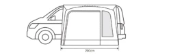 Outdoor Revolution Cayman Cona Air Driveaway Awning Low (2022) -Outlet Camping Store cayman cona air 3