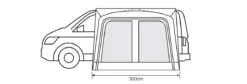 Outdoor Revolution Cayman Cuba Air Low Driveaway Awning (180-210cm) -Outlet Camping Store cayman cuba 3 flr