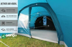 Vango Airbeam Vango Aether Air 450XL Tent (2022) -Outlet Camping Store earth collection airbeam infographics call outs5
