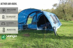 Vango Airbeam Vango Aether Air 450XL Tent (2022) -Outlet Camping Store earth collection airbeam infographics call outs6