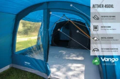 Vango Aether Poled 450XL Tent (2022) -Outlet Camping Store earth collection poled infographics call outs5