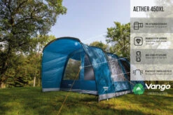 Vango Aether Poled 450XL Tent (2022) -Outlet Camping Store earth collection poled infographics call outs6