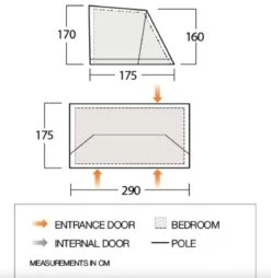 Vango Airbeam Vango Studio Large For Anantara IV (TA010) -Outlet Camping Store floorplan studio l 1