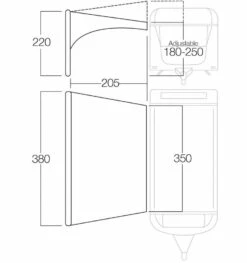Vango AirBeam Sky Canopy 3.5m -Outlet Camping Store floorplan35 2