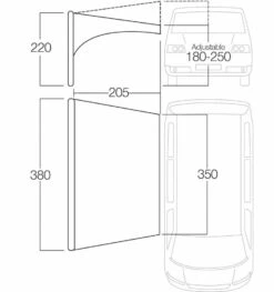 Vango AirBeam Sky Canopy 3.5m -Outlet Camping Store floorplan35 3