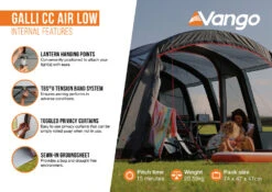 Vango Airbeam Vango Galli CC Air Low Awning (2023) -Outlet Camping Store galli cc air low2 1