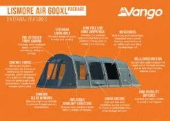Vango Airbeam Vango Lismore Air 600XL Tent Package (2023) -Outlet Camping Store lismore air 600xl package 1