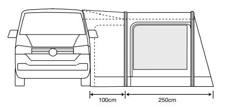Outdoor Revolution Movelite T2R Midline Awning (220-255cm) 4 Outdoor Revolution Movelite T2R Midline Awning (220-255cm) - Image 4