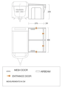 Vango Airbeam Vango Riviera Air 390 Elements All Season Caravan Awning (2023) -Outlet Camping Store riviera 390 eas flooplan