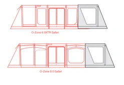 Outdoor Revolution O-Zone XTR Safari Front Porch Extension -Outlet Camping Store safari extension floorplans 2