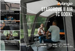 Vango Airbeam Vango Stargrove II TC 600XL Air Tent (2022) -Outlet Camping Store stargrove ii air tc 600xl low res