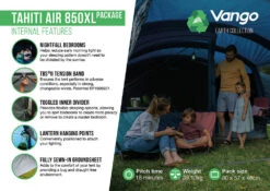 Vango Airbeam Vango Tahiti 850XL Air Tent (2023) -Outlet Camping Store tahiti air 850xl package2