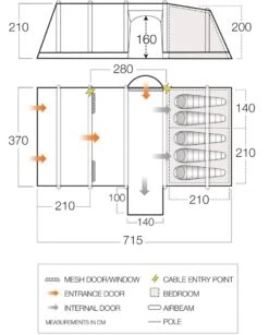 Vango Airbeam Vango Rome II Air 550XL Tent Package (2023) -Outlet Camping Store vango 2021 tents floorplan rome air 550xl hi